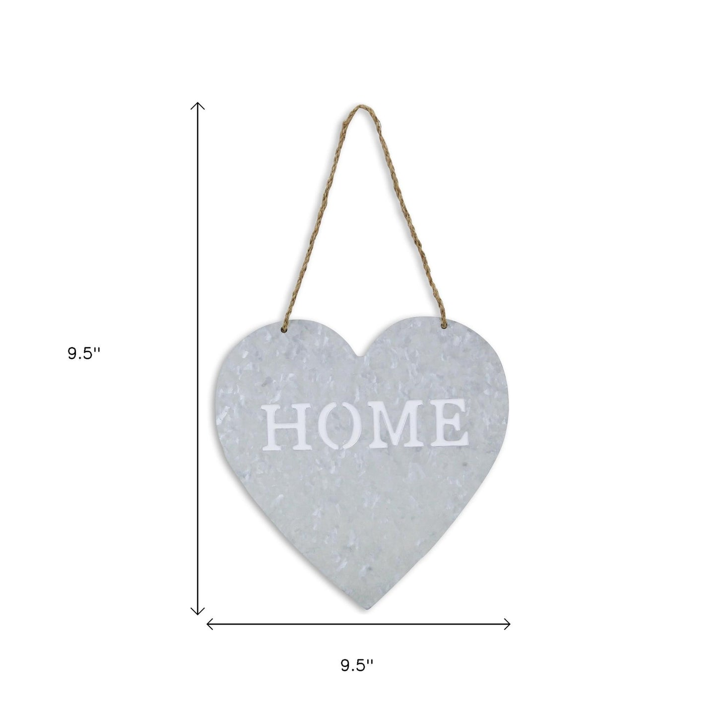 Home Gray Galvanized Cut Out Metal Wall Decor-6