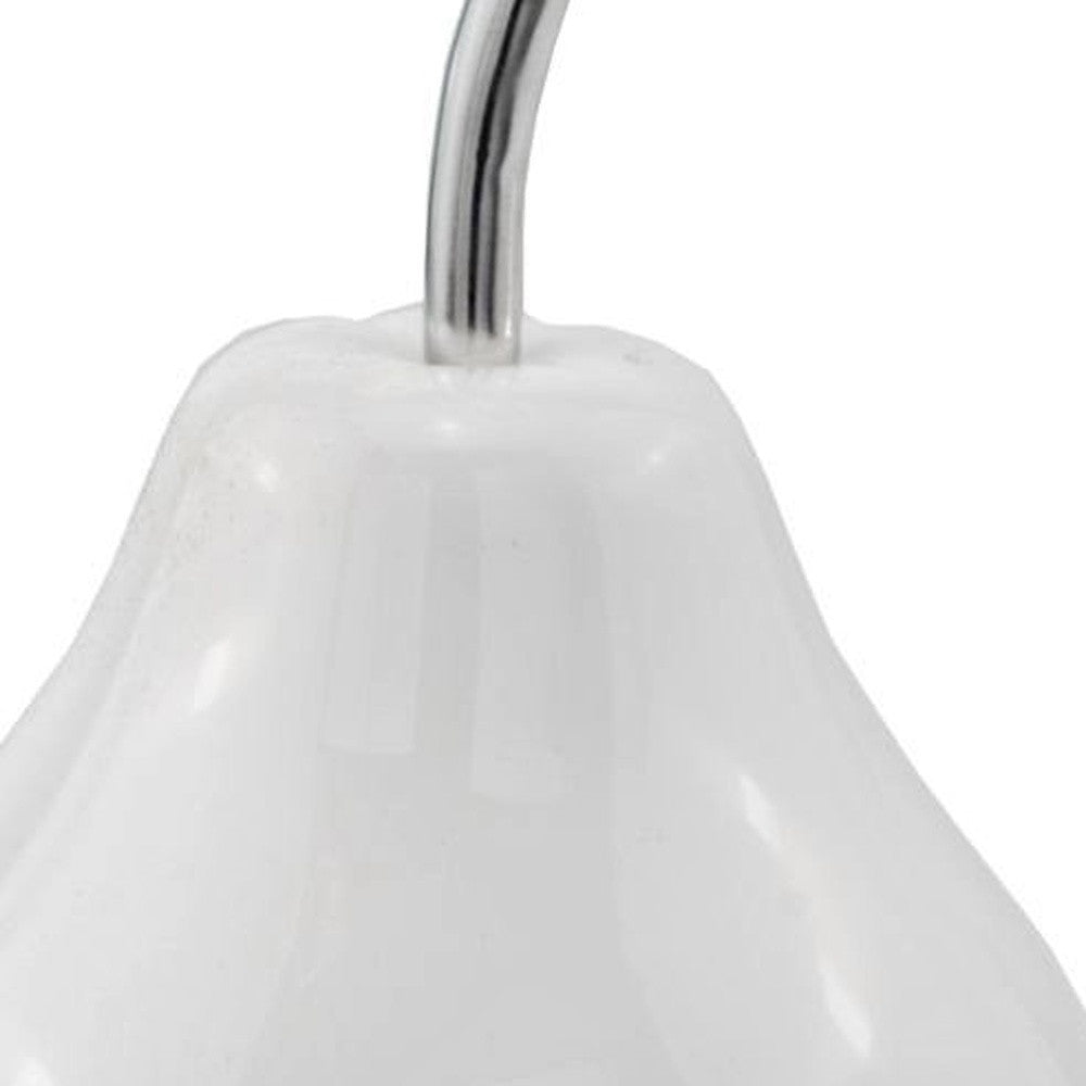 White Jumbo Pear Shaped Aluminum Accent Home Decor-3