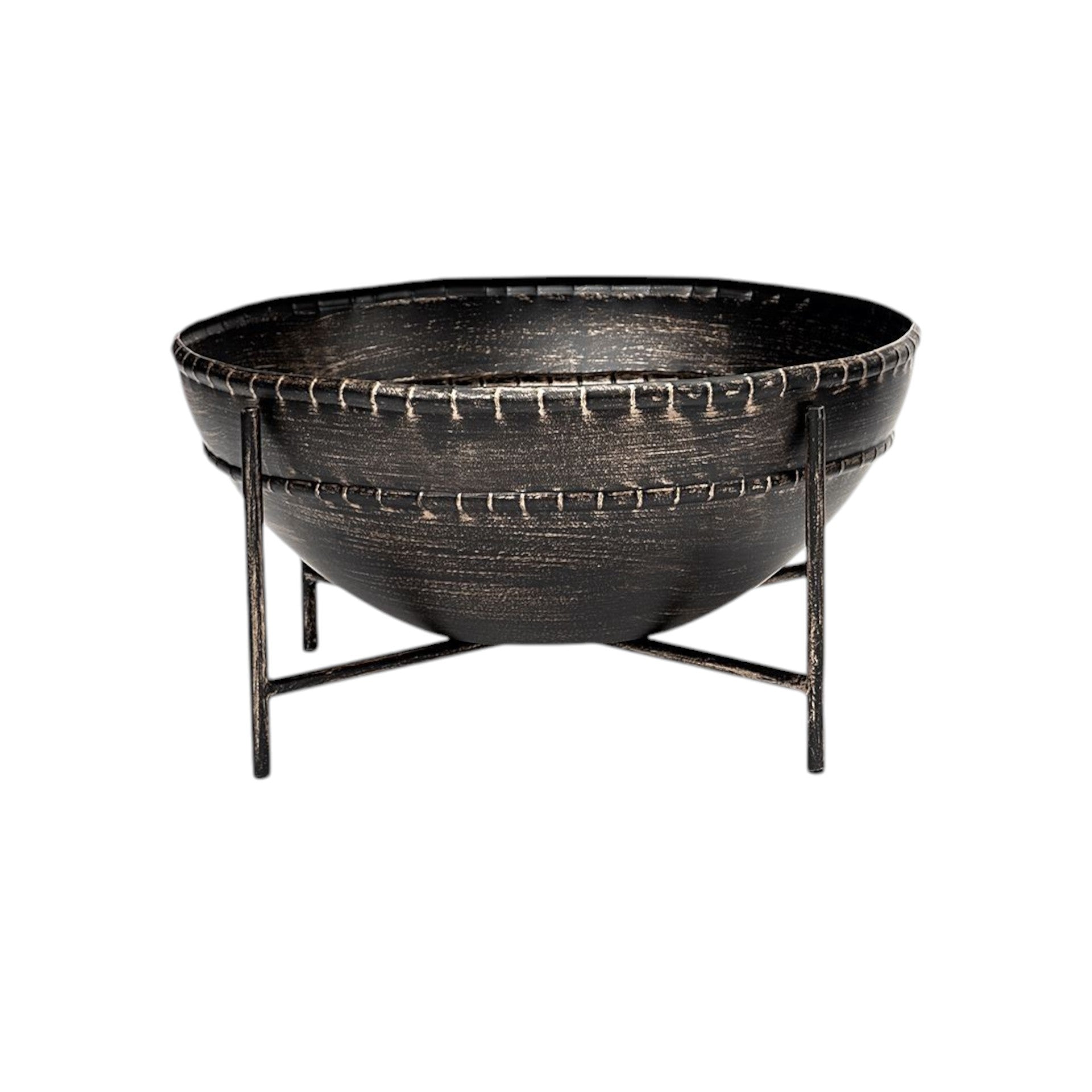 Set of Two Black Metal Decorative Bowl-1