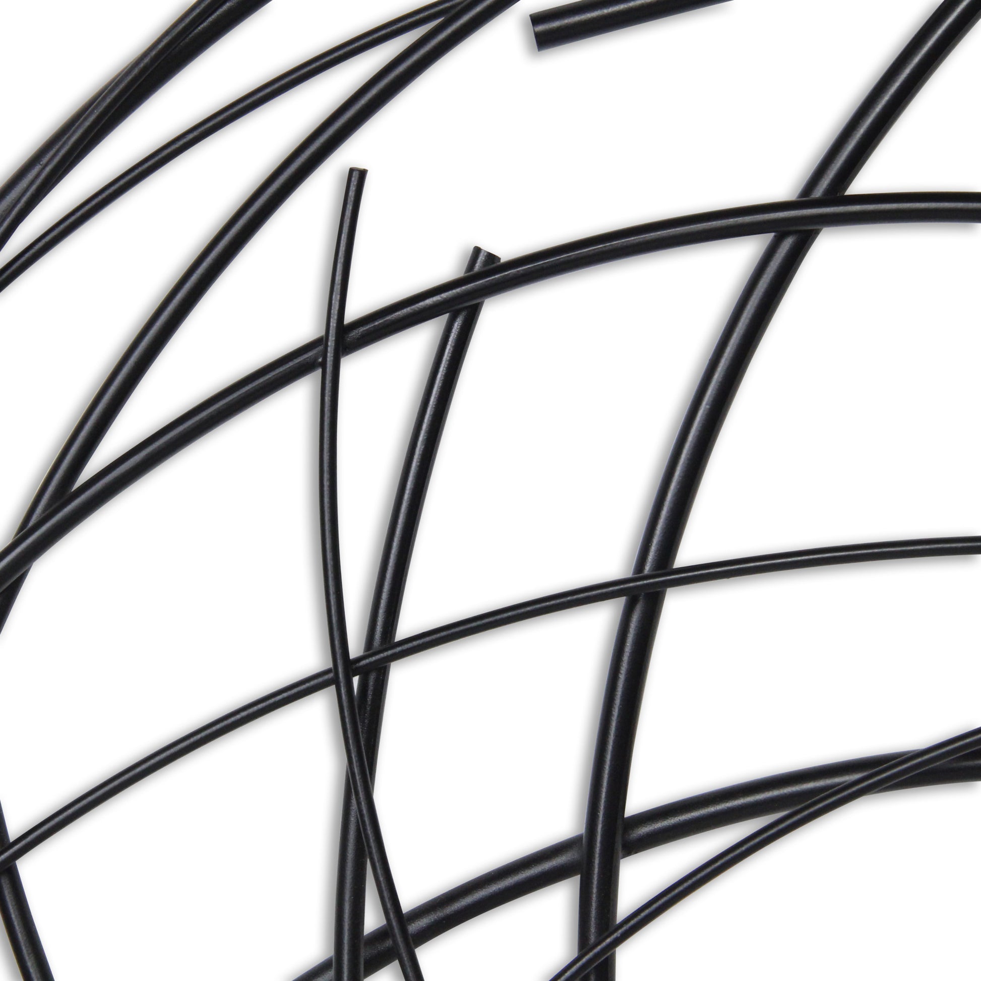 26" X 26" Black Metal Abstract Lines Round Hanging Dimensional Sculpture-5
