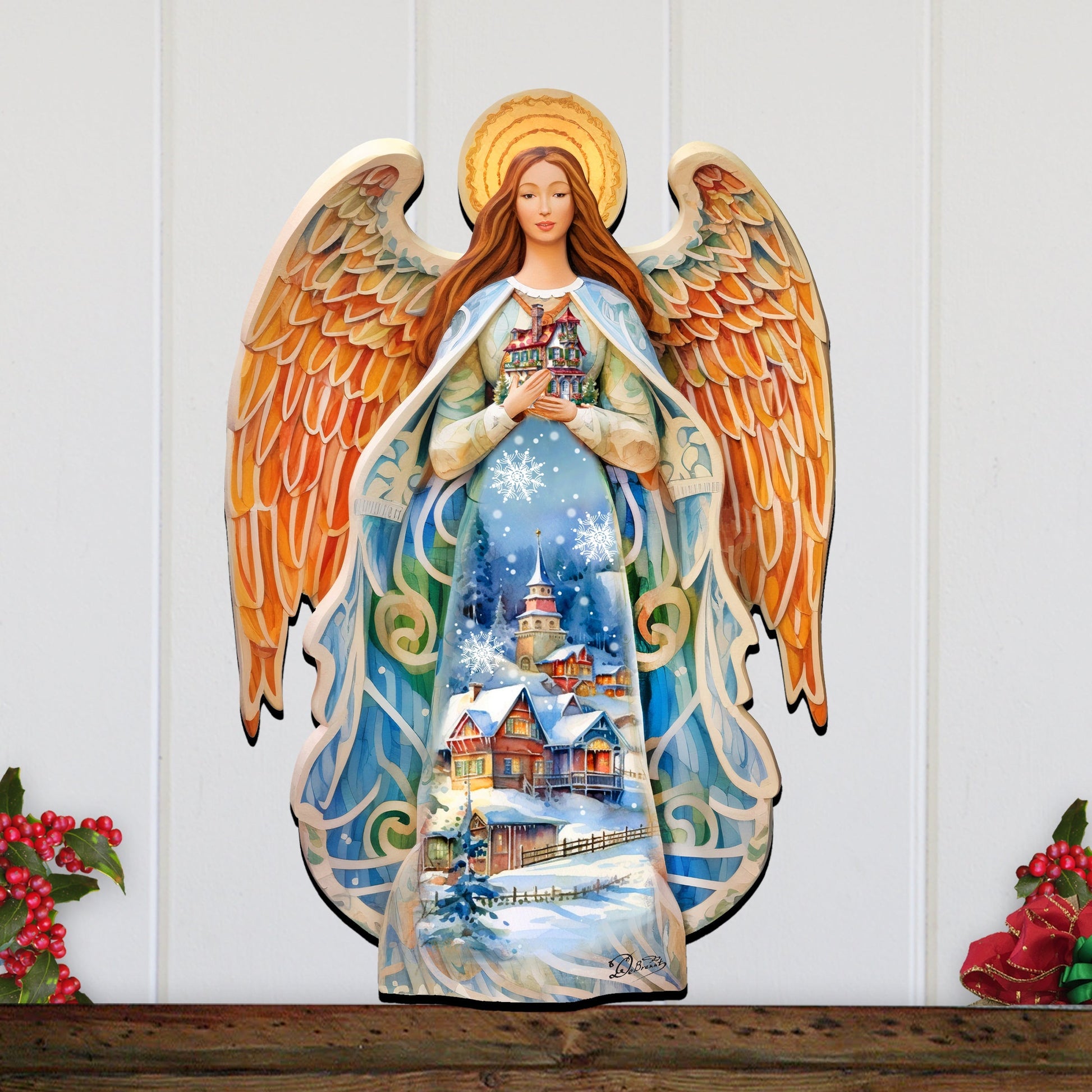 Blessing Home Angel Holiday Door Decor by G. Debrekht - Christmas Decor - 8611021H-1