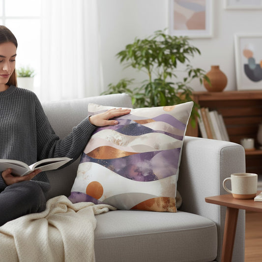 Graphikar Prints® — “Copper Horizon Pillow”