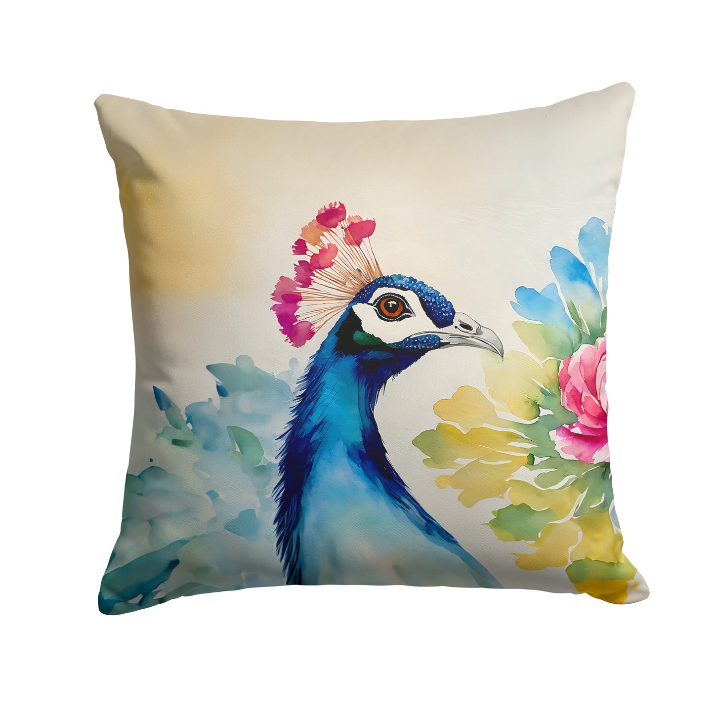 Peacock Throw Pillow-0