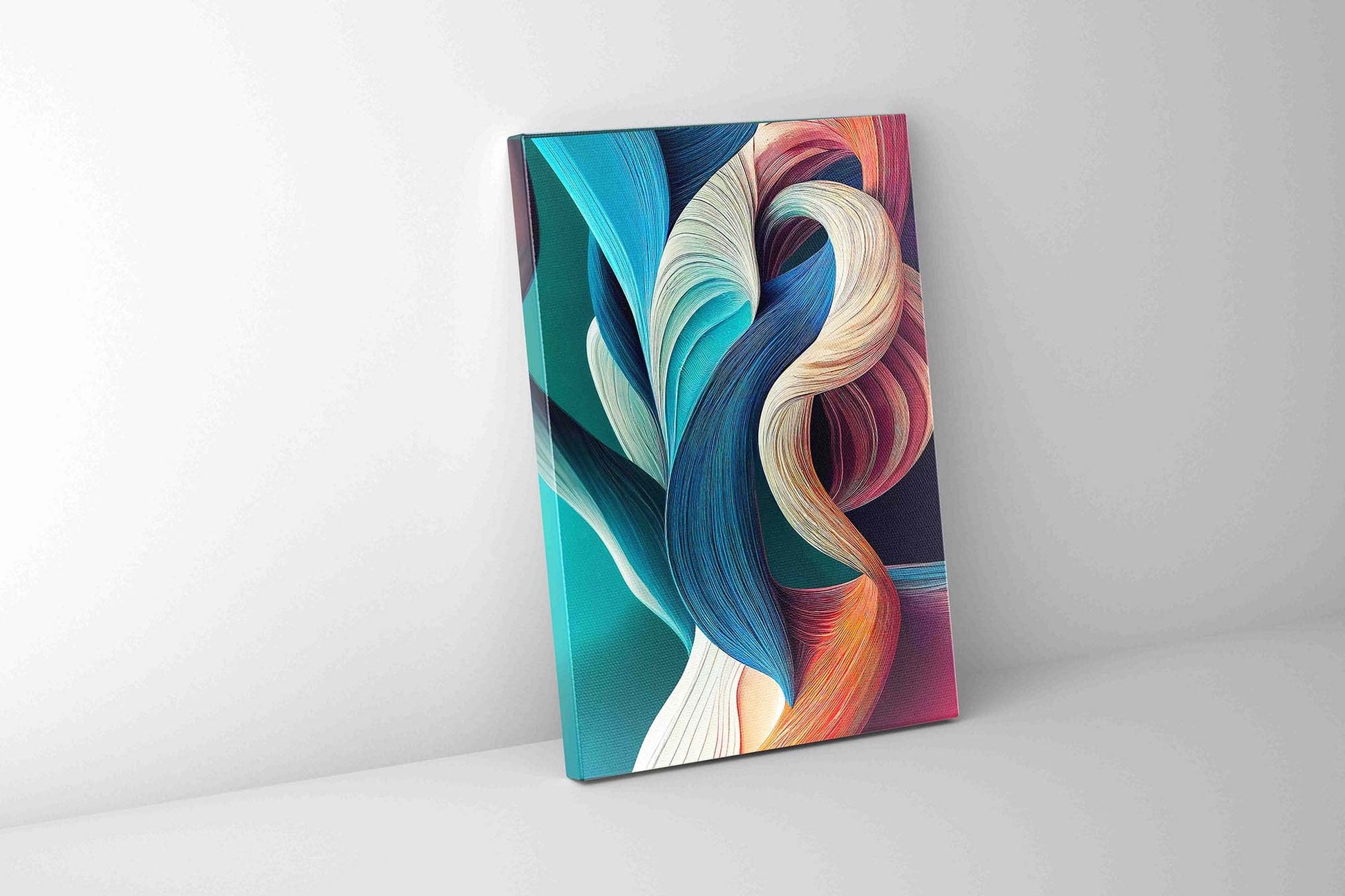Canvas Abstract mix color-wall art-0