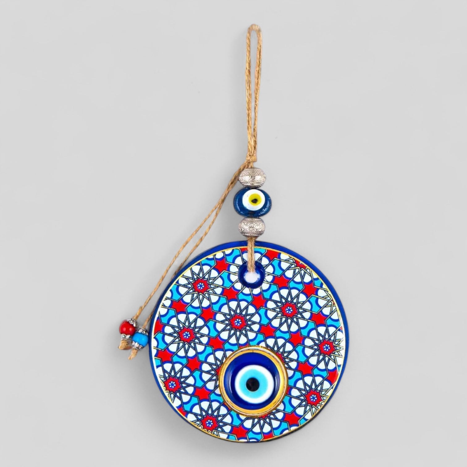 Evil Eye Wall Hanging Decor For Home/Windows | Mandala Evil Eye | Evil Eye Beads | Car Hanging Decor | Greek Evil Eye Authentic Wall Decor-0