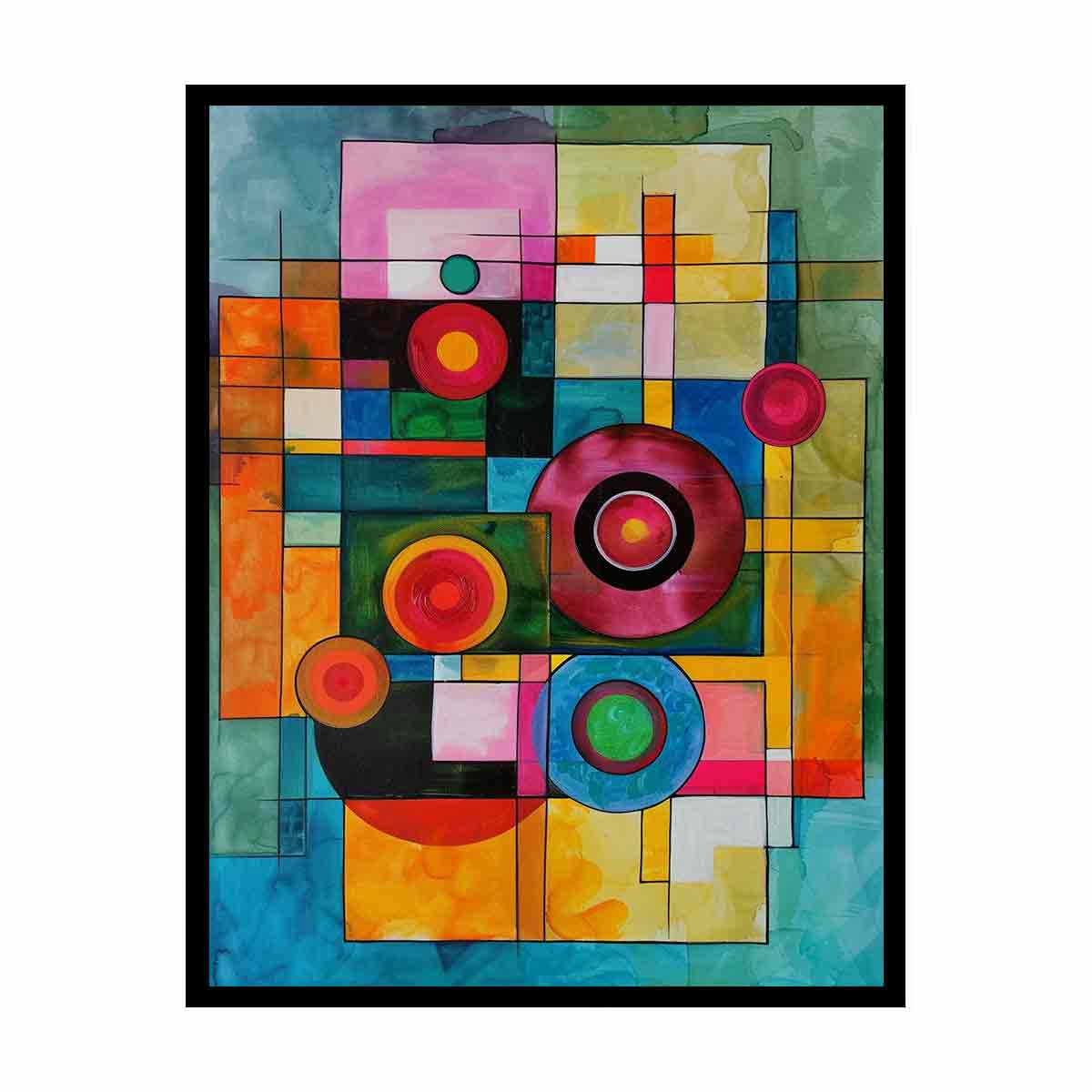 Geometric  Modern Art  Canvas Art Print-4