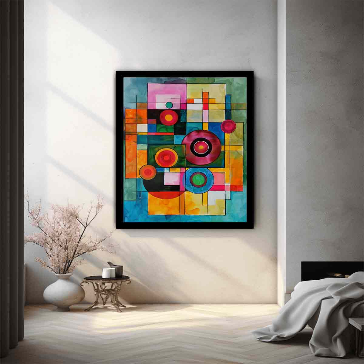 Geometric  Modern Art  Canvas Art Print-1