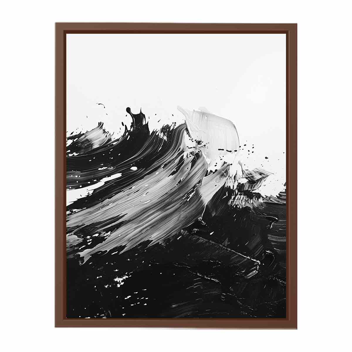 Black White Abstract Art Canvas Art Print-6