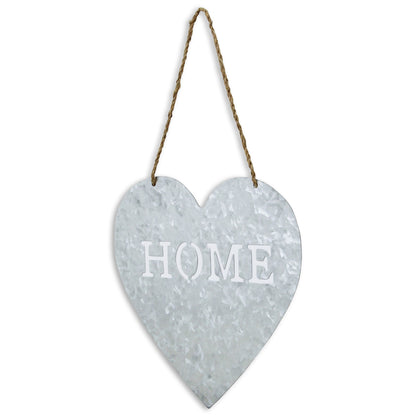 Home Gray Galvanized Cut Out Metal Wall Decor-2