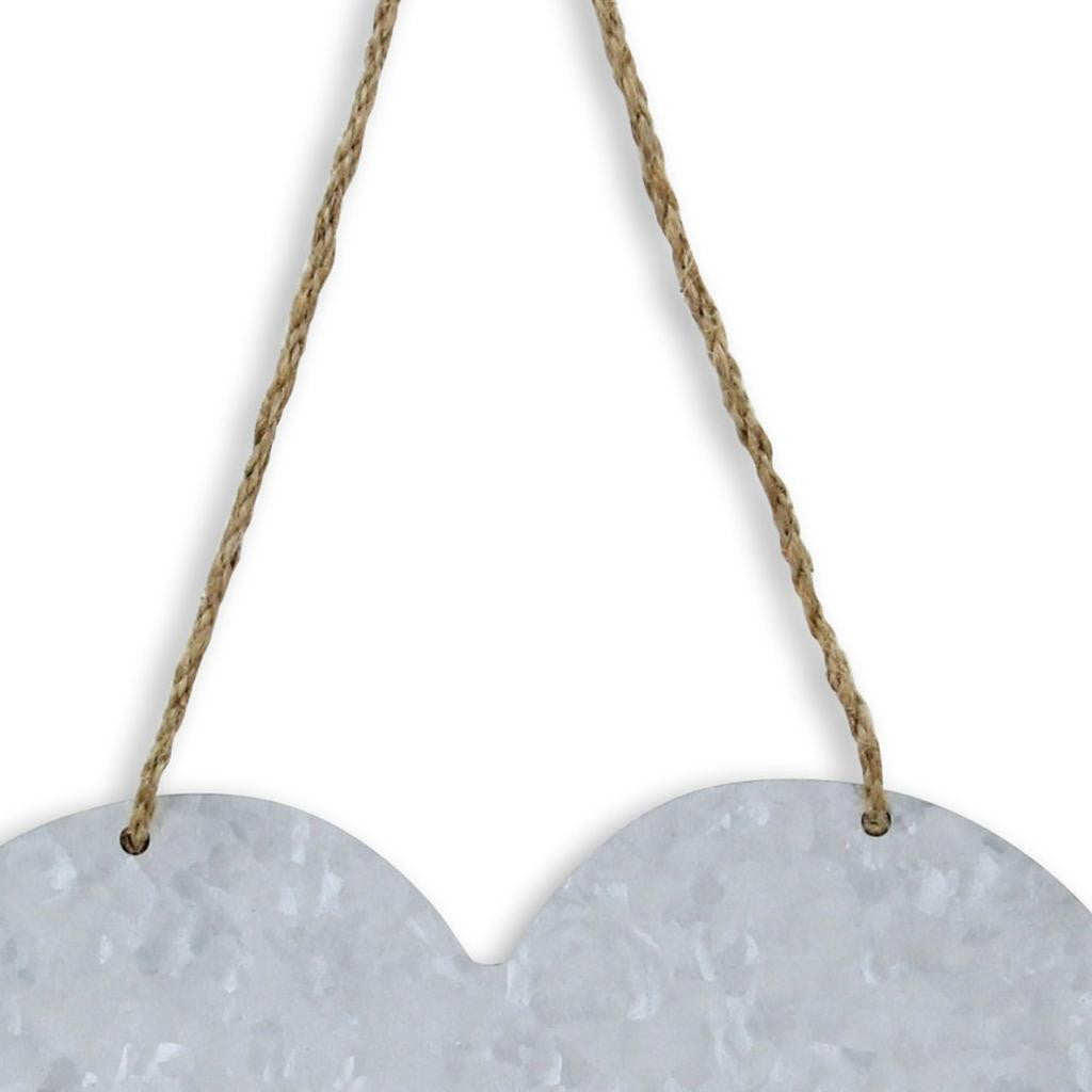 Home Gray Galvanized Cut Out Metal Wall Decor-4