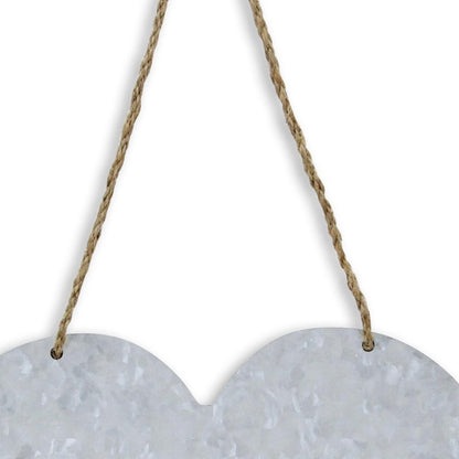 Home Gray Galvanized Cut Out Metal Wall Decor-4