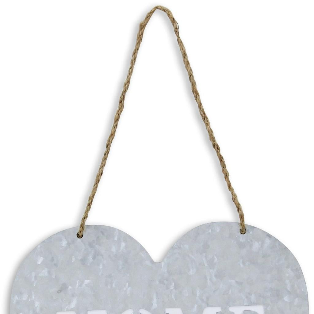 Home Gray Galvanized Cut Out Metal Wall Decor-5