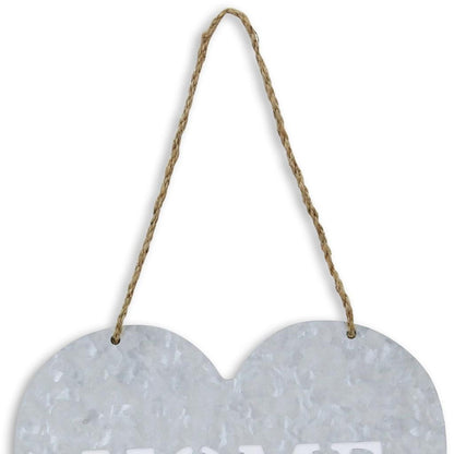 Home Gray Galvanized Cut Out Metal Wall Decor-5