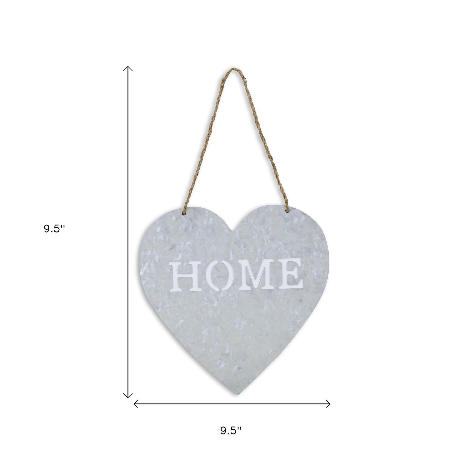 Home Gray Galvanized Cut Out Metal Wall Decor-6