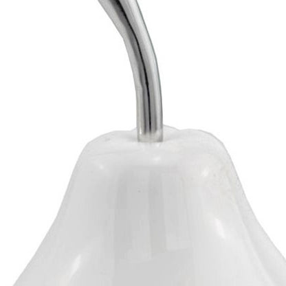 White Medium  Pear Shaped Aluminum Accent Home Decor-4
