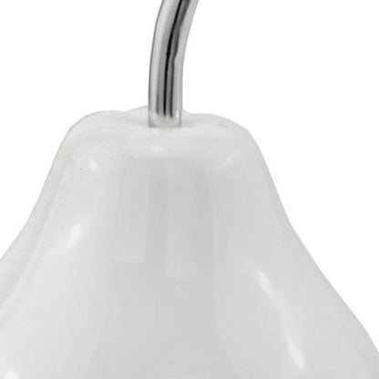 White Jumbo Pear Shaped Aluminum Accent Home Decor-3
