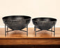 Set of Two Black Metal Decorative Bowl-0