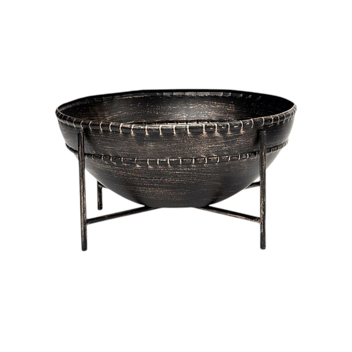 Set of Two Black Metal Decorative Bowl-1