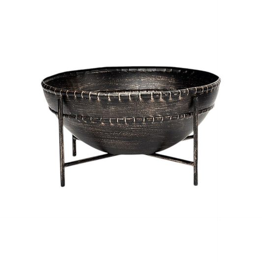 Set of Two Black Metal Decorative Bowl-1