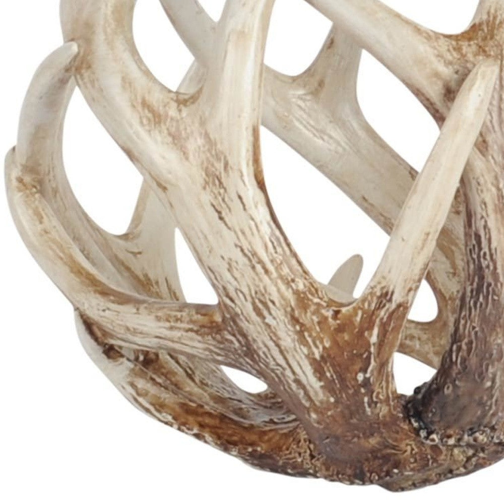 White Resin Antler Shaped Sculpture-2