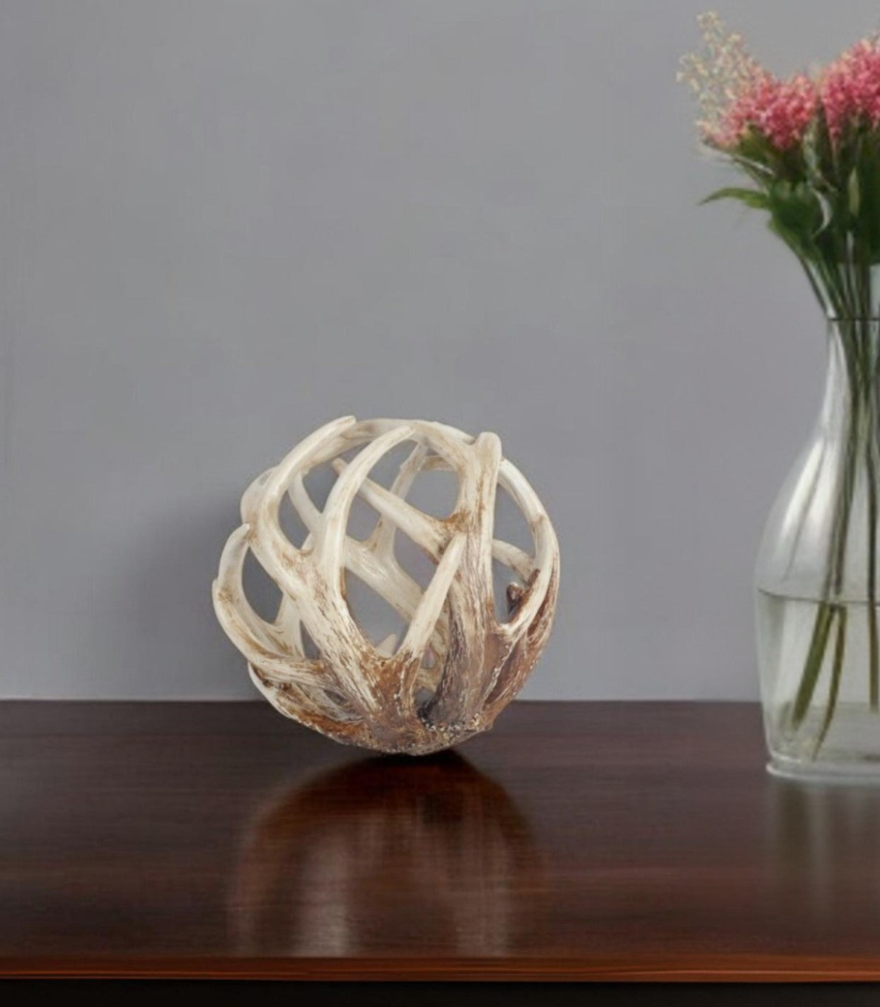 White Resin Antler Shaped Sculpture-1