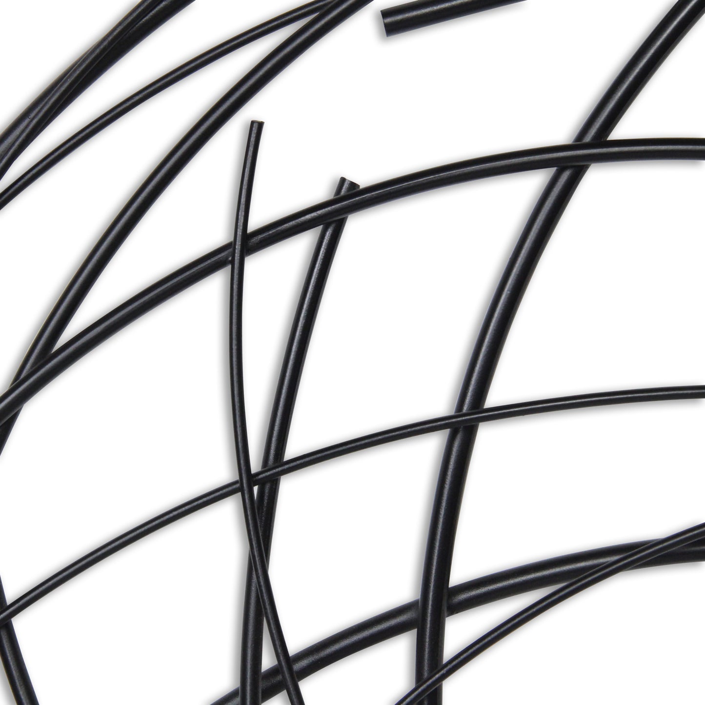 26" X 26" Black Metal Abstract Lines Round Hanging Dimensional Sculpture-5