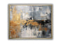 Autumn abstract canvas print-Minimalist art gold, beige, black and white-4