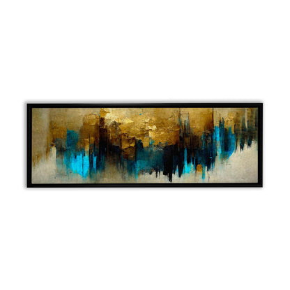 Gold and Blue Abstract-Canvas Wall art- Fine Art-5