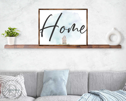 Home - Wooden Housewarming Gift - Contemporary Decor - Wall Decor - Farmhouse Sign - 310338-1