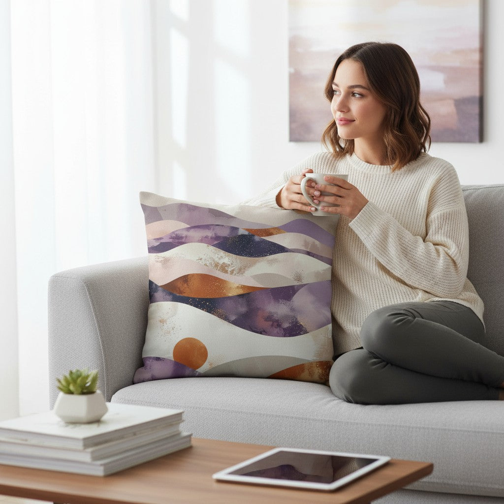 Graphikar Prints® — “Copper Horizon Pillow”