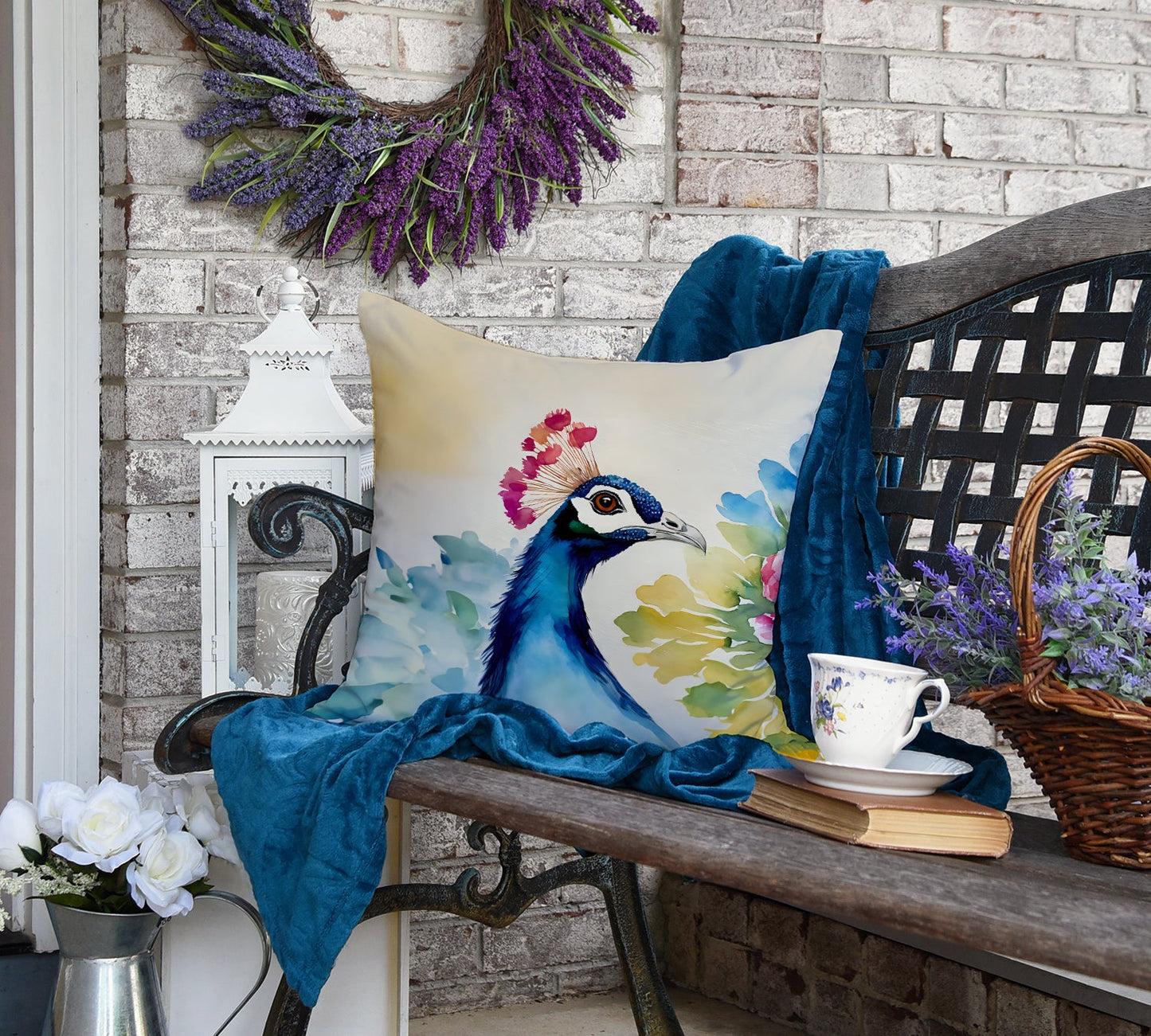 Peacock Throw Pillow-3