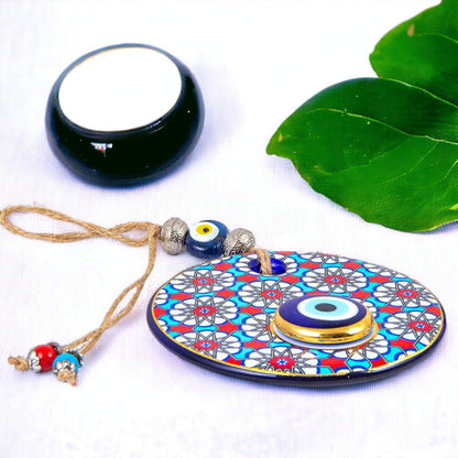 Evil Eye Wall Hanging Decor For Home/Windows | Mandala Evil Eye | Evil Eye Beads | Car Hanging Decor | Greek Evil Eye Authentic Wall Decor-1