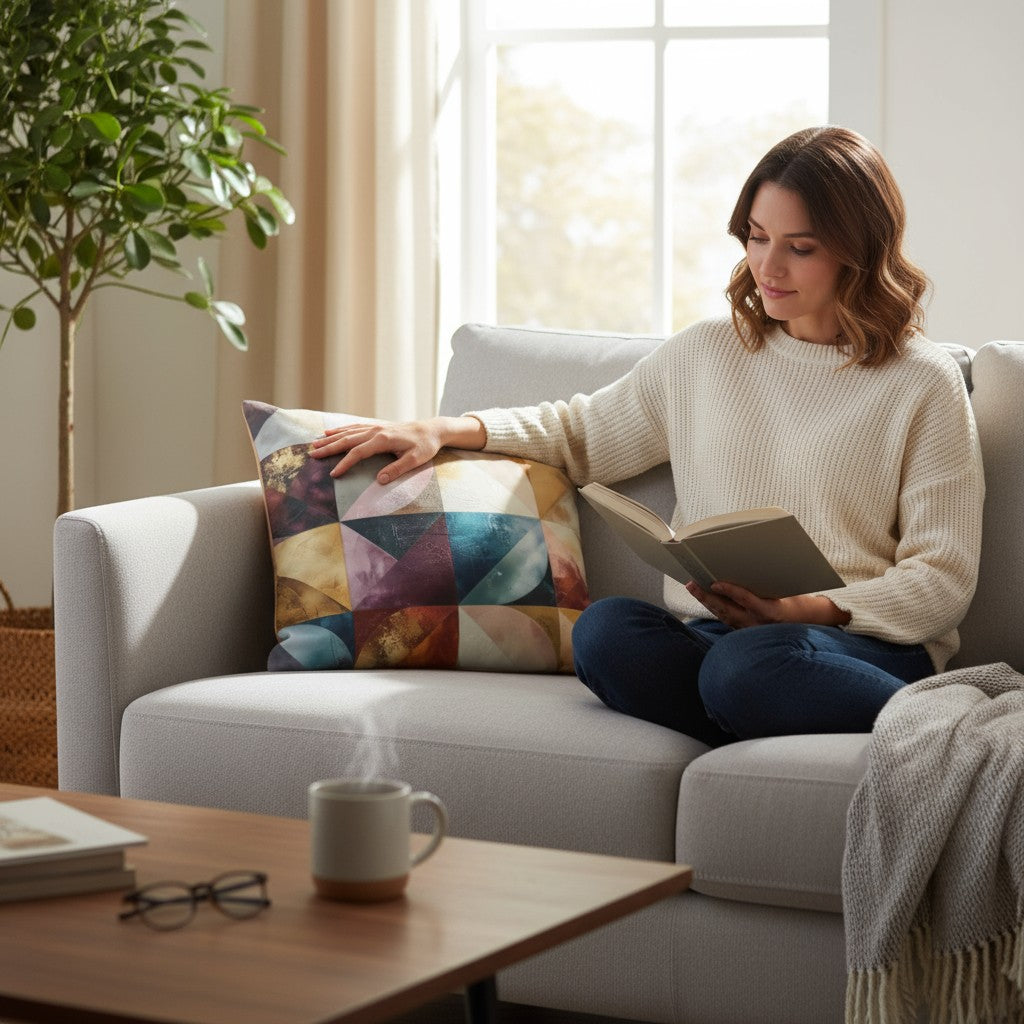 Premium Pillow - “Geometric Horizon”