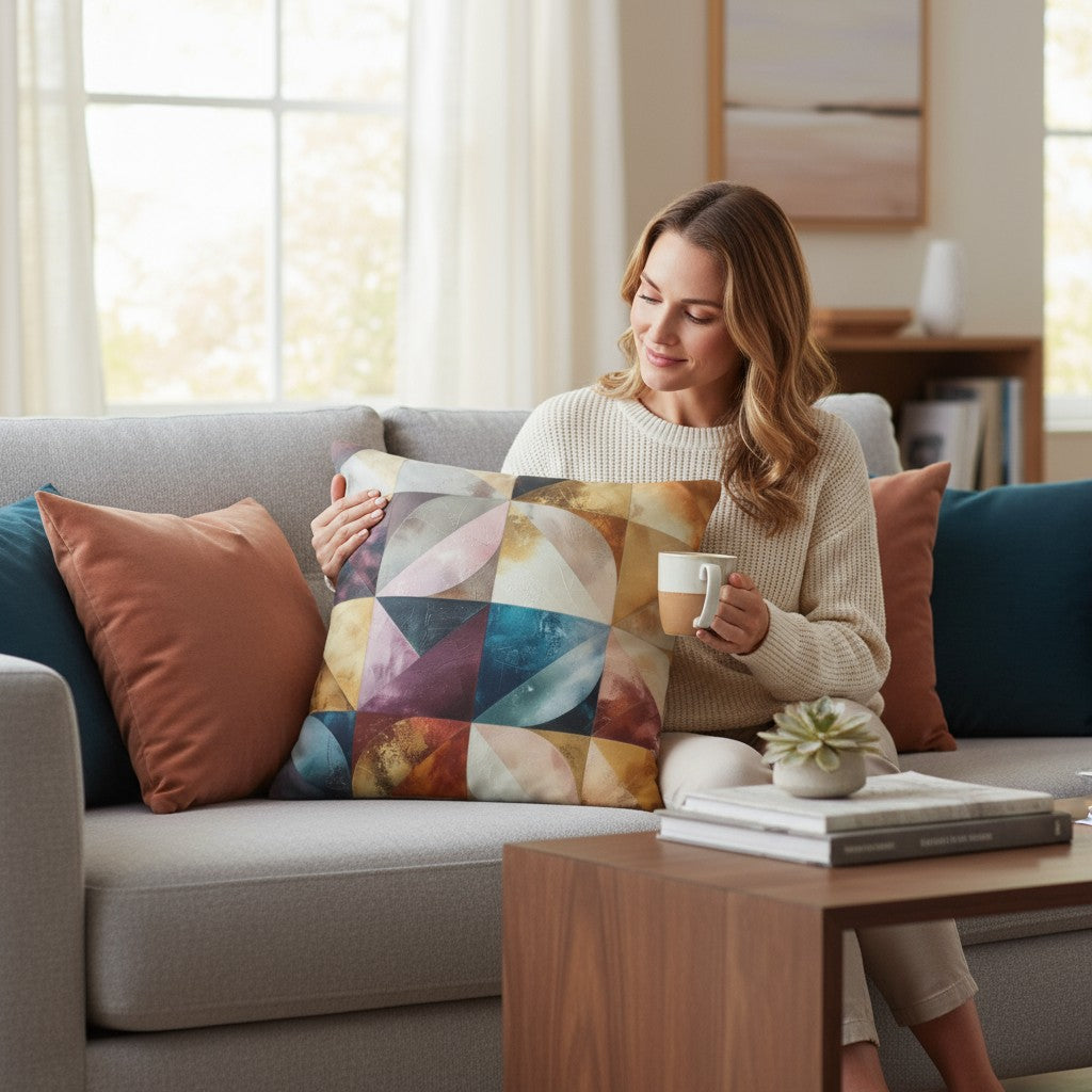 Premium Pillow - “Geometric Horizon”