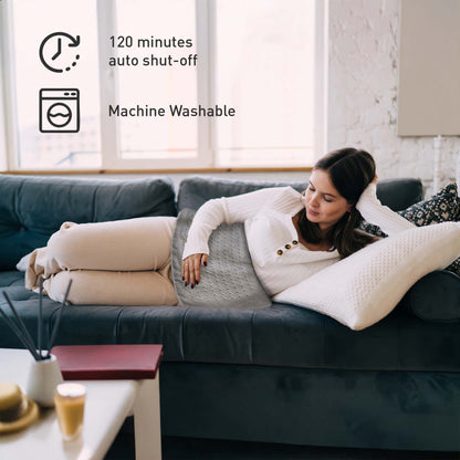 Home Comfort Bundle – Pursonic 3-Setting Electric Heating Pad & Compact, Collapsible Footbath Spa Massager-1