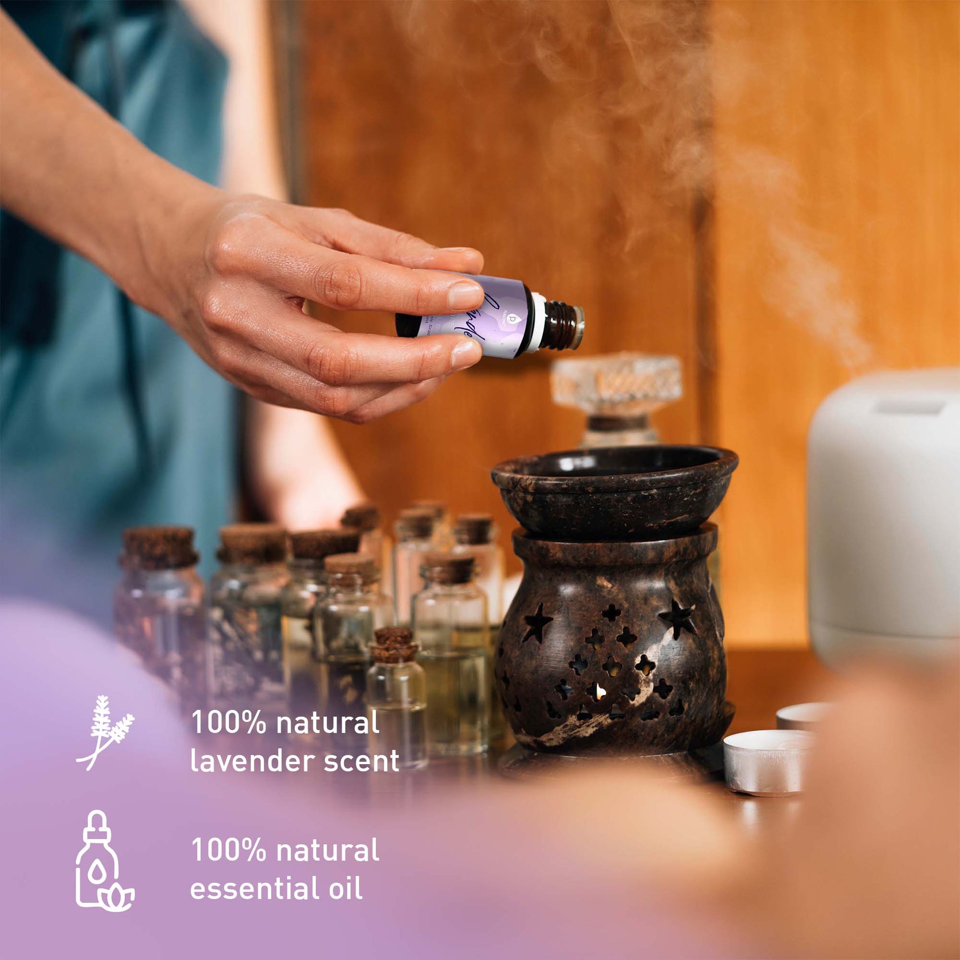 Luxury Home Spa Bundle – Towel Warmer & Lavender Essential Oil-2