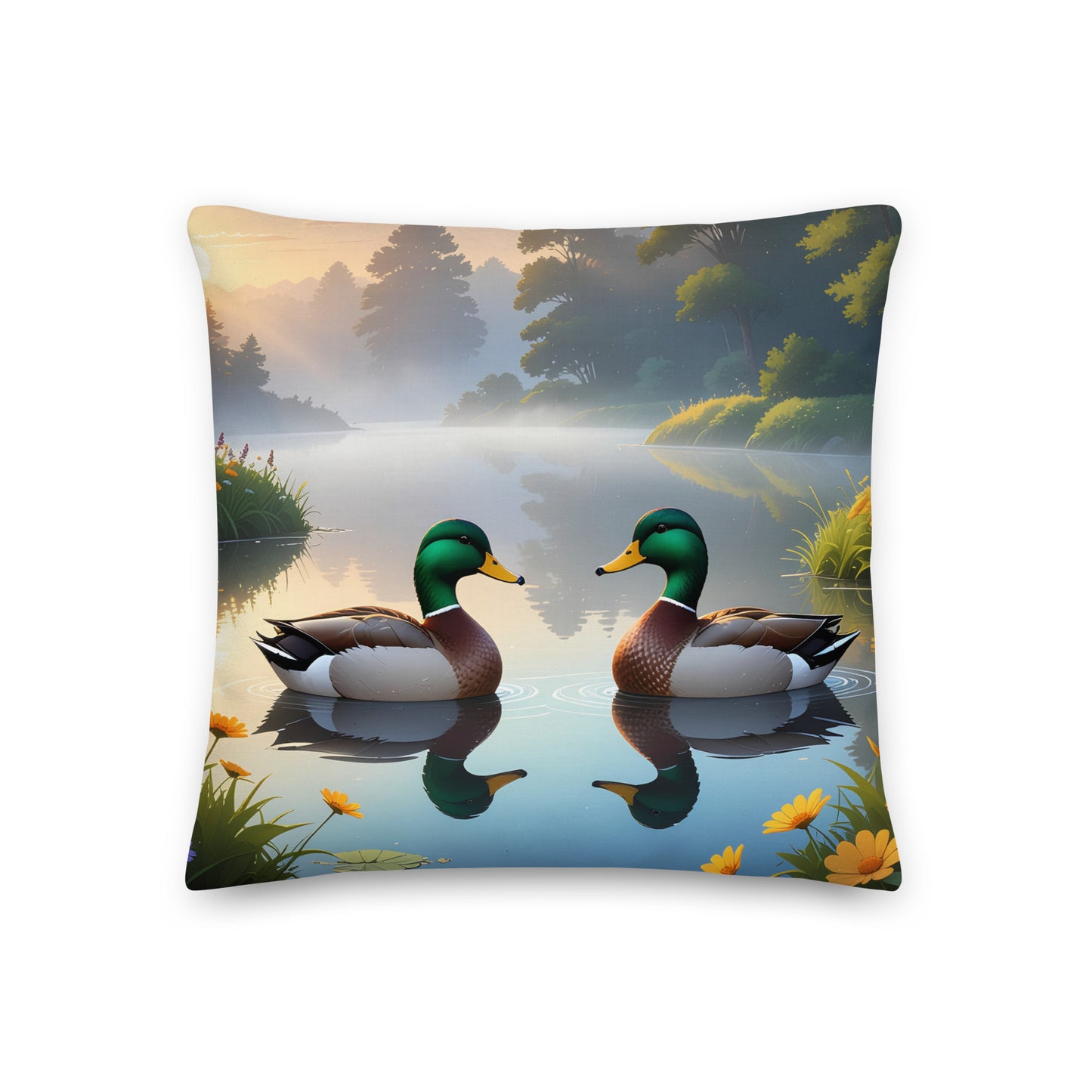 Graphikar Prints® — “Morning Reflection” Handmade Cushion
