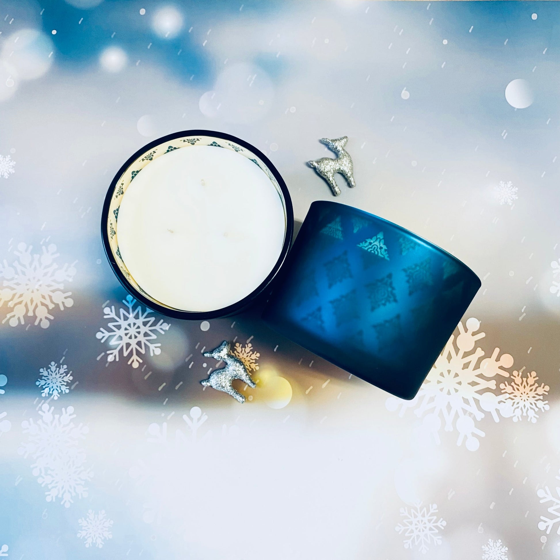 Winter Cabin Holiday Candle Home Decor-0