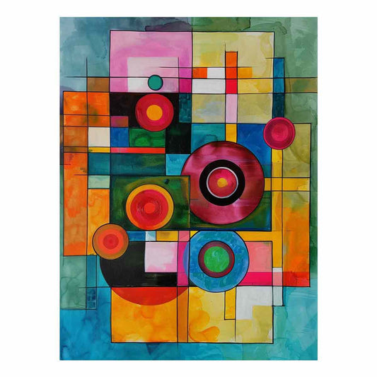 Geometric  Modern Art  Canvas Art Print-0