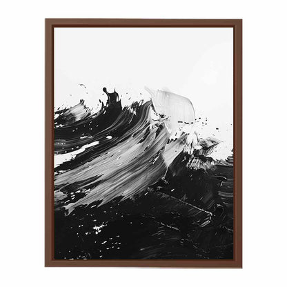 Black White Abstract Art Canvas Art Print-6