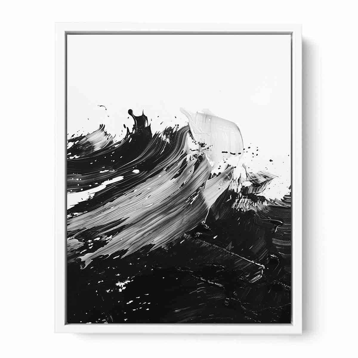 Black White Abstract Art Canvas Art Print-5